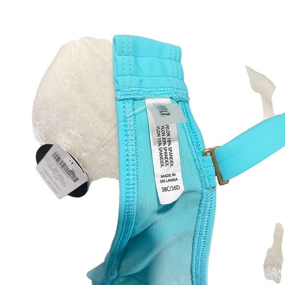 NWT SOMA SWIM Flounce Bandeau Bikini Top Blue Size 38C/36D - Picture 4 of 10